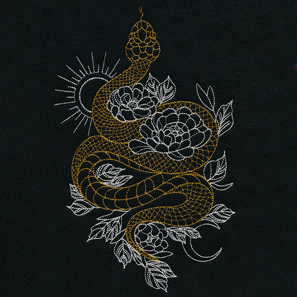 Gilded Snake in Blooms