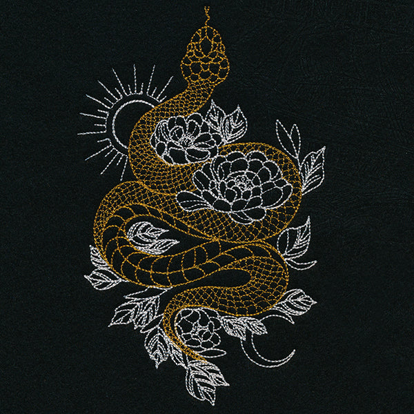 Gilded Snake in Blooms