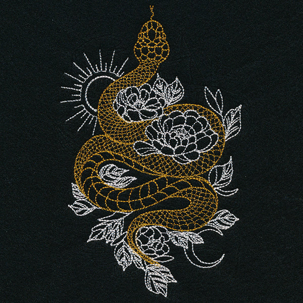 Gilded Snake in Blooms
