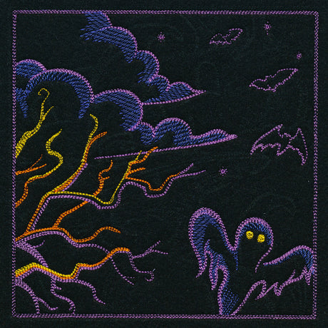 Haunted Halloween Scene II Square 1