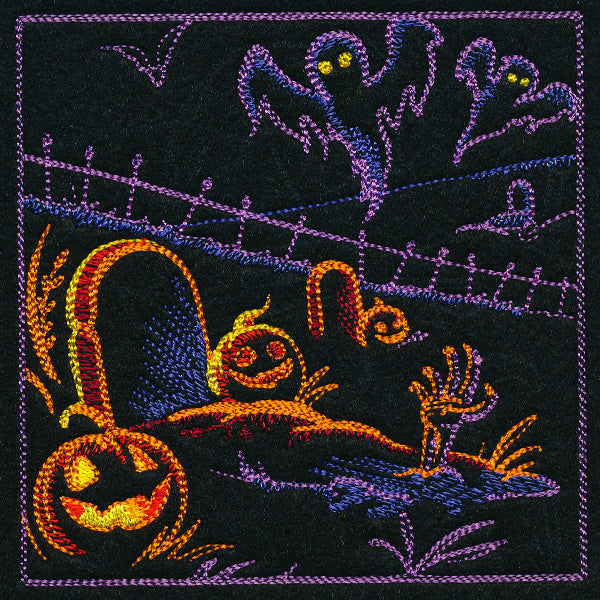Haunted Halloween Scene II Square 3