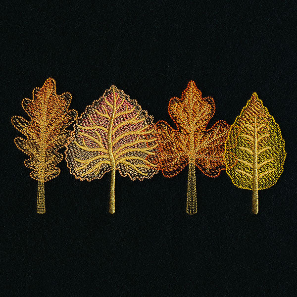 Vibrant Autumn Leaves Border
