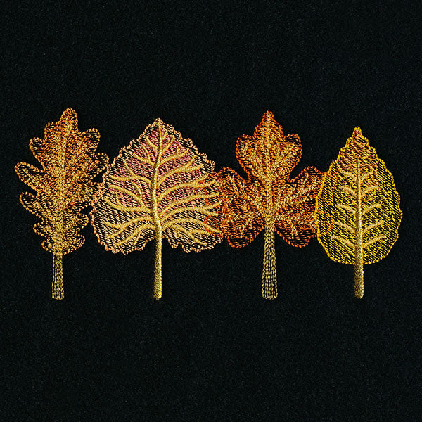 Vibrant Autumn Leaves Border