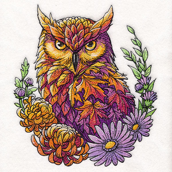 Owl in Fall Florals