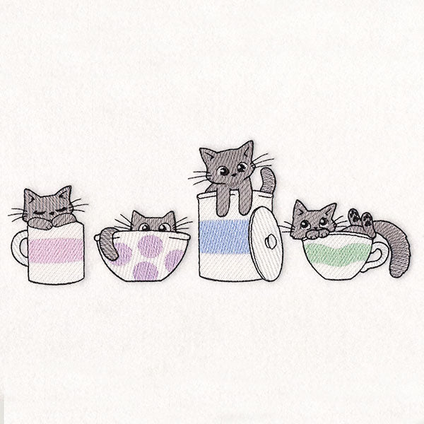 Playful Kitchen Kitty Border