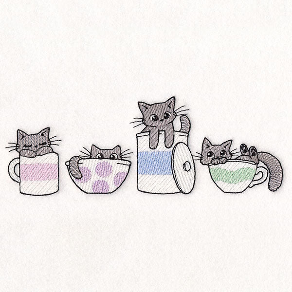 Playful Kitchen Kitty Border