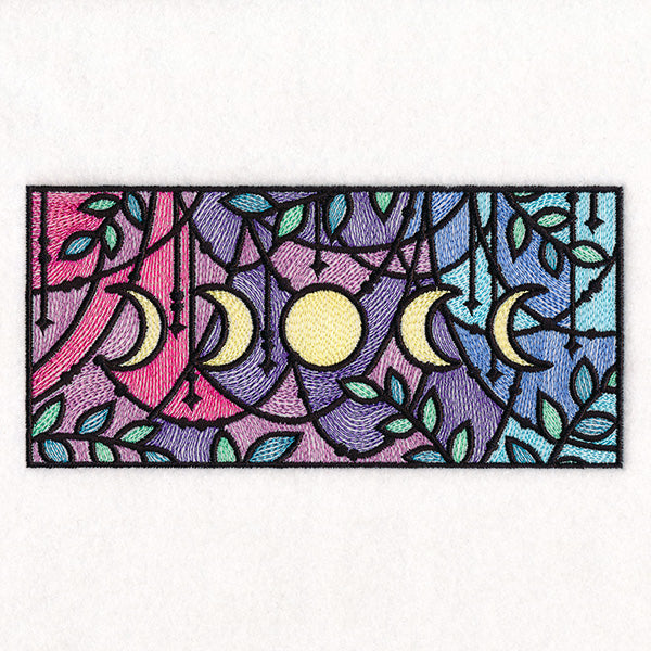 Bohemian Moon Phases Stained Glass