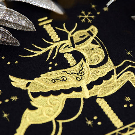 Gilded Christmas Carousel Reindeer