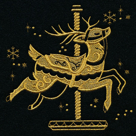 Gilded Christmas Carousel Reindeer