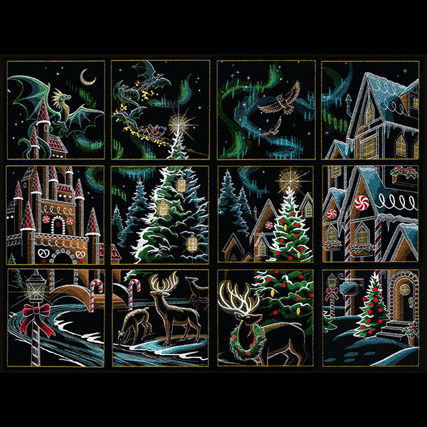 Reindeer & Gingerbread Christmas Scene II - Panel 3