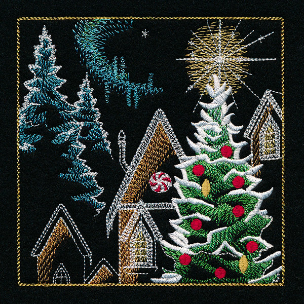 Reindeer & Gingerbread Christmas Scene II - Panel 3