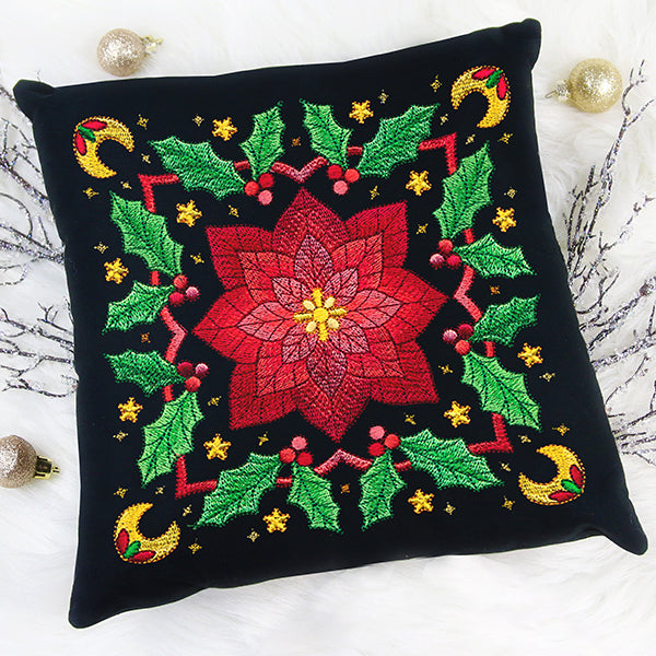 Celestial Christmas Poinsettia Kaleidoscope