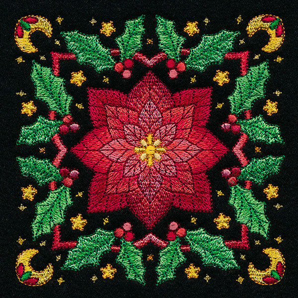 Celestial Christmas Poinsettia Kaleidoscope