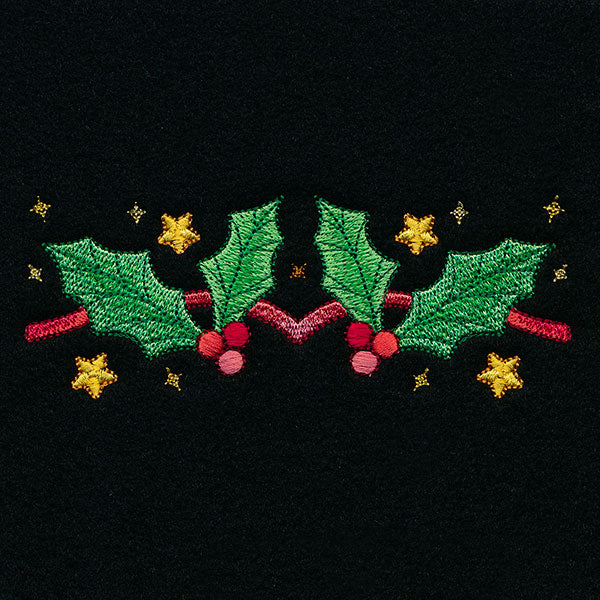 Celestial Christmas Poinsettia Kaleidoscope Border