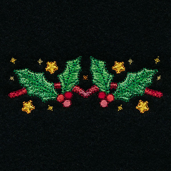 Celestial Christmas Poinsettia Kaleidoscope Border