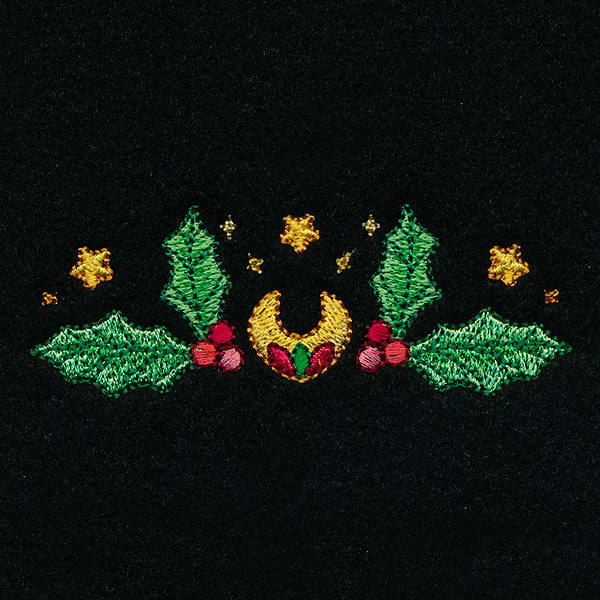 Celestial Christmas Poinsettia Kaleidoscope Border 2