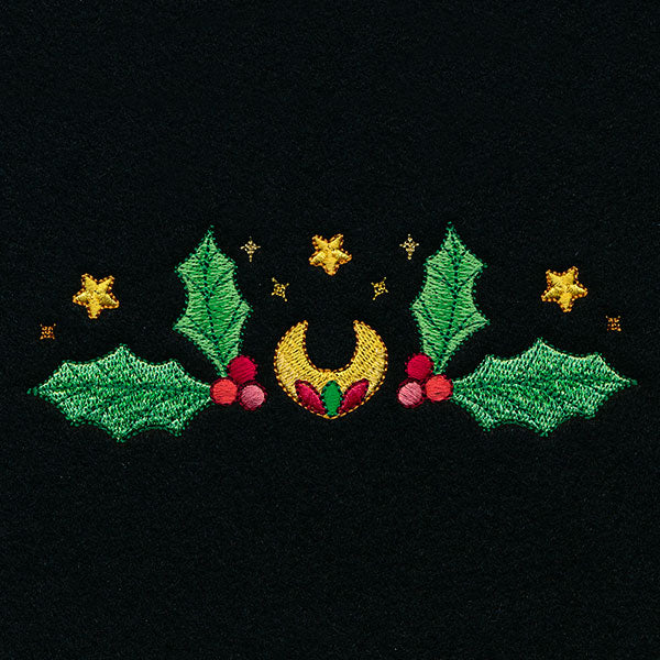 Celestial Christmas Poinsettia Kaleidoscope Border 2