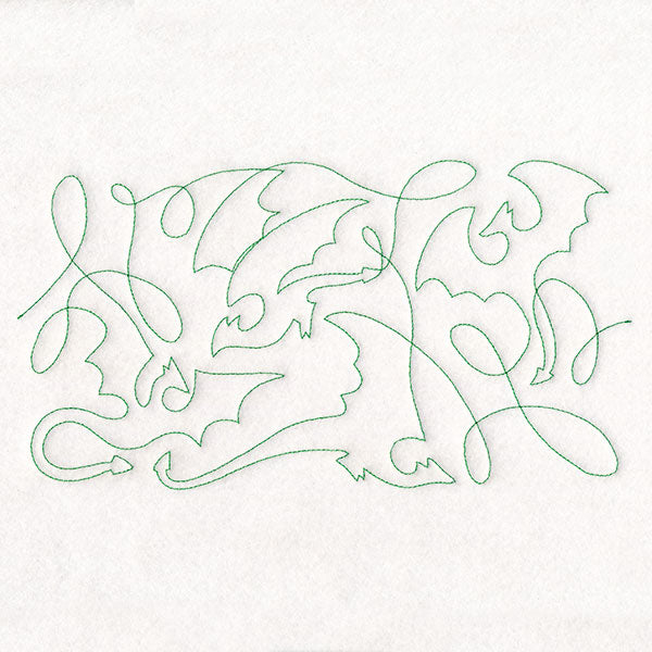 Crafty Quilters - Dragons (Edge-to-Edge Quilting)