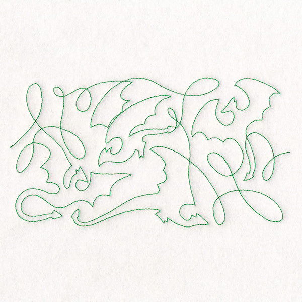 Crafty Quilters - Dragons (Edge-to-Edge Quilting)