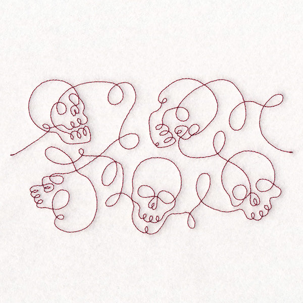 Crafty Quilters - Skulls (Edge-to-Edge Quilting)