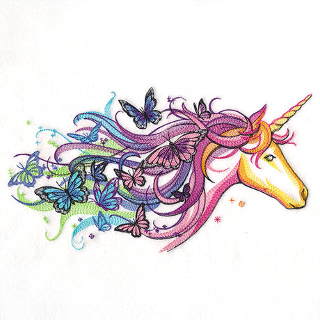 Rainbow Unicorn and Butterflies
