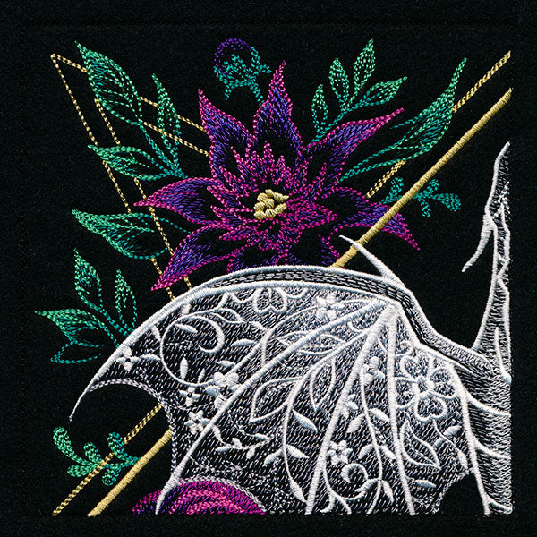 Dragon & Flowers Panel Scene - Top Left