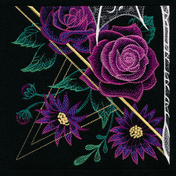 Dragon & Flowers Panel Scene - Bottom Left