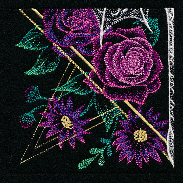 Dragon & Flowers Panel Scene - Bottom Left