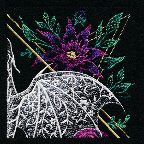 Dragon & Flowers Panel Scene - Top Right