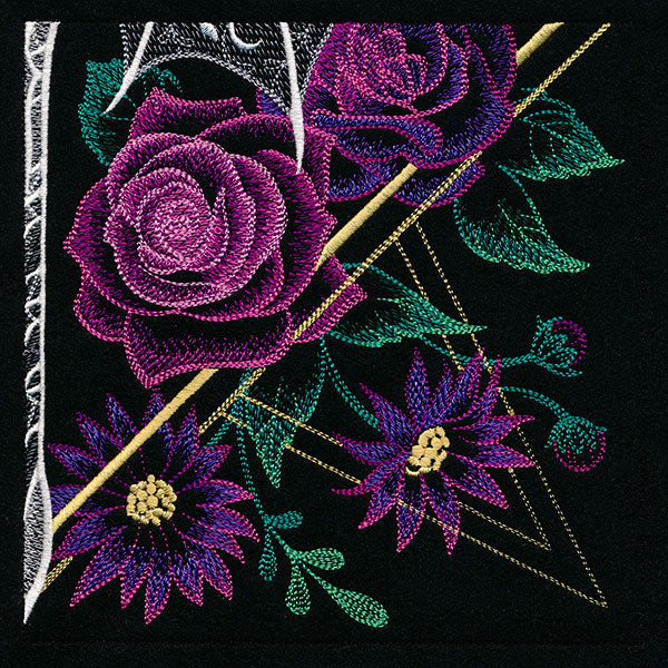 Dragon & Flowers Panel Scene - Bottom Right