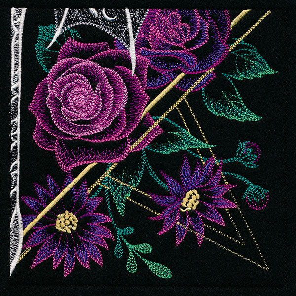 Dragon & Flowers Panel Scene - Bottom Right