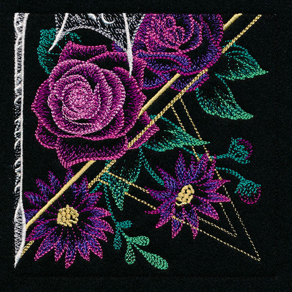 Dragon & Flowers Panel Scene - Bottom Right