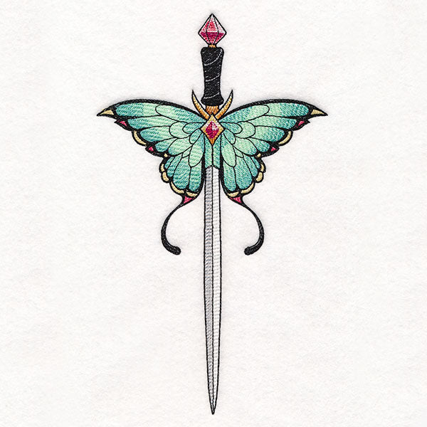 Jeweled & Magical Luna Moth Sword