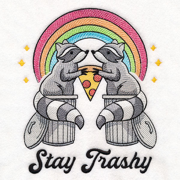 Stay Trashy Rainbow Raccoons