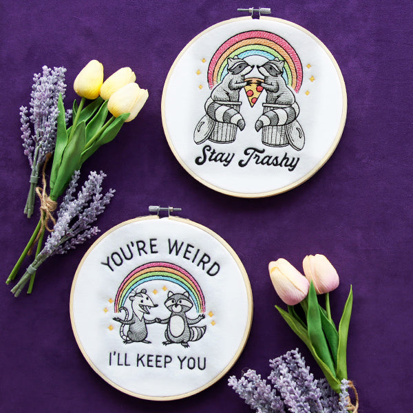 Stay Trashy Rainbow Raccoons