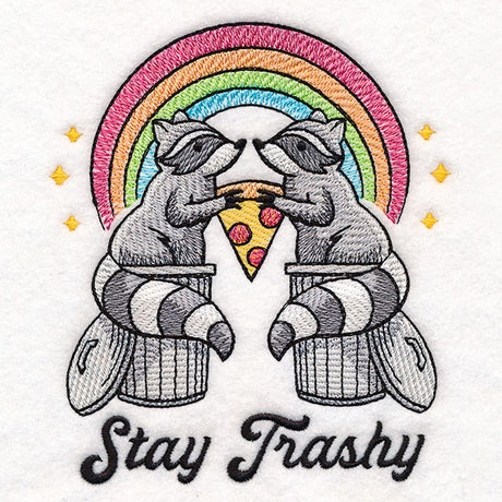 Stay Trashy Rainbow Raccoons