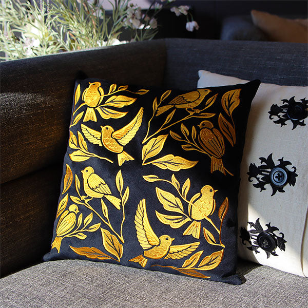 Gilded Birds & Botanicals Square 1