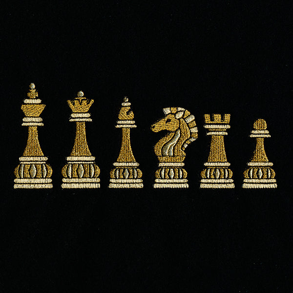 Gilded Chess Pieces - Horizontal Border