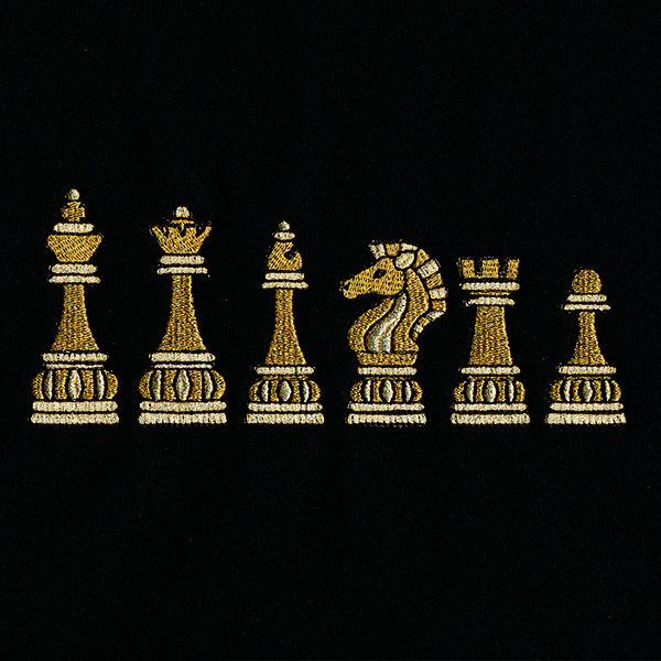 Gilded Chess Pieces - Horizontal Border
