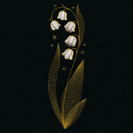 Gilded Lily of the Valley Border