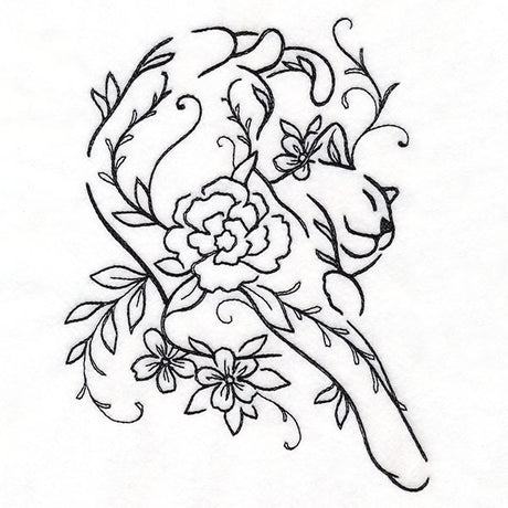 Floral Feline - Kitty Stretches