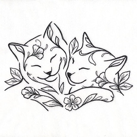 Floral Feline - Kitty Pair