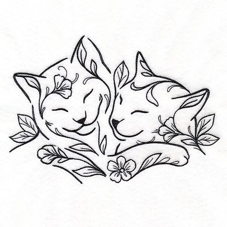 Floral Feline - Kitty Pair
