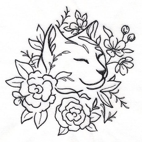 Floral Feline - Kitty in Roses