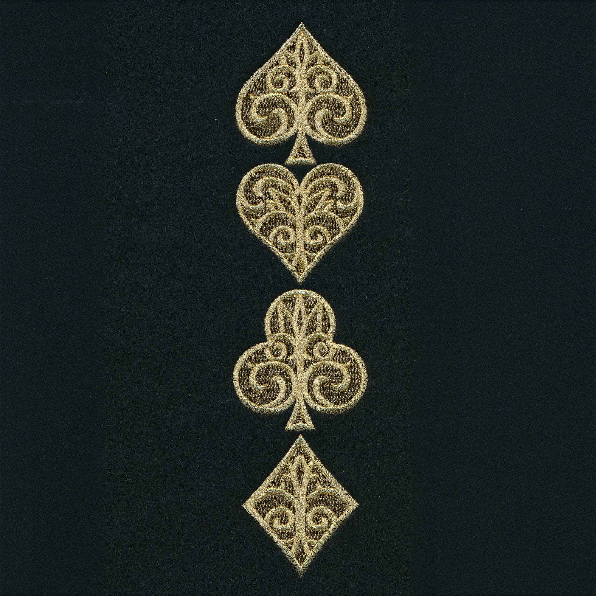 Gilded Card Suits - Vertical Border