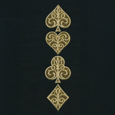 Gilded Card Suits -  Vertical Border