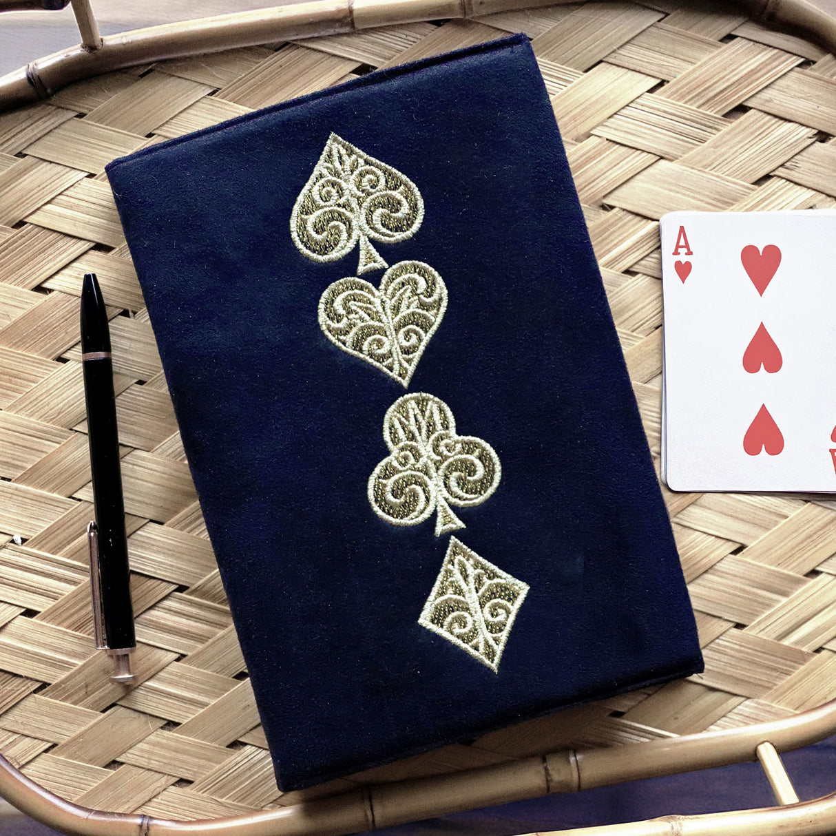 Gilded Card Suits - Vertical Border