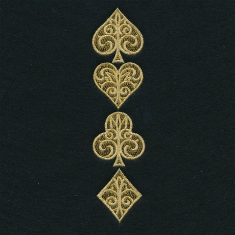 Gilded Card Suits -  Vertical Border