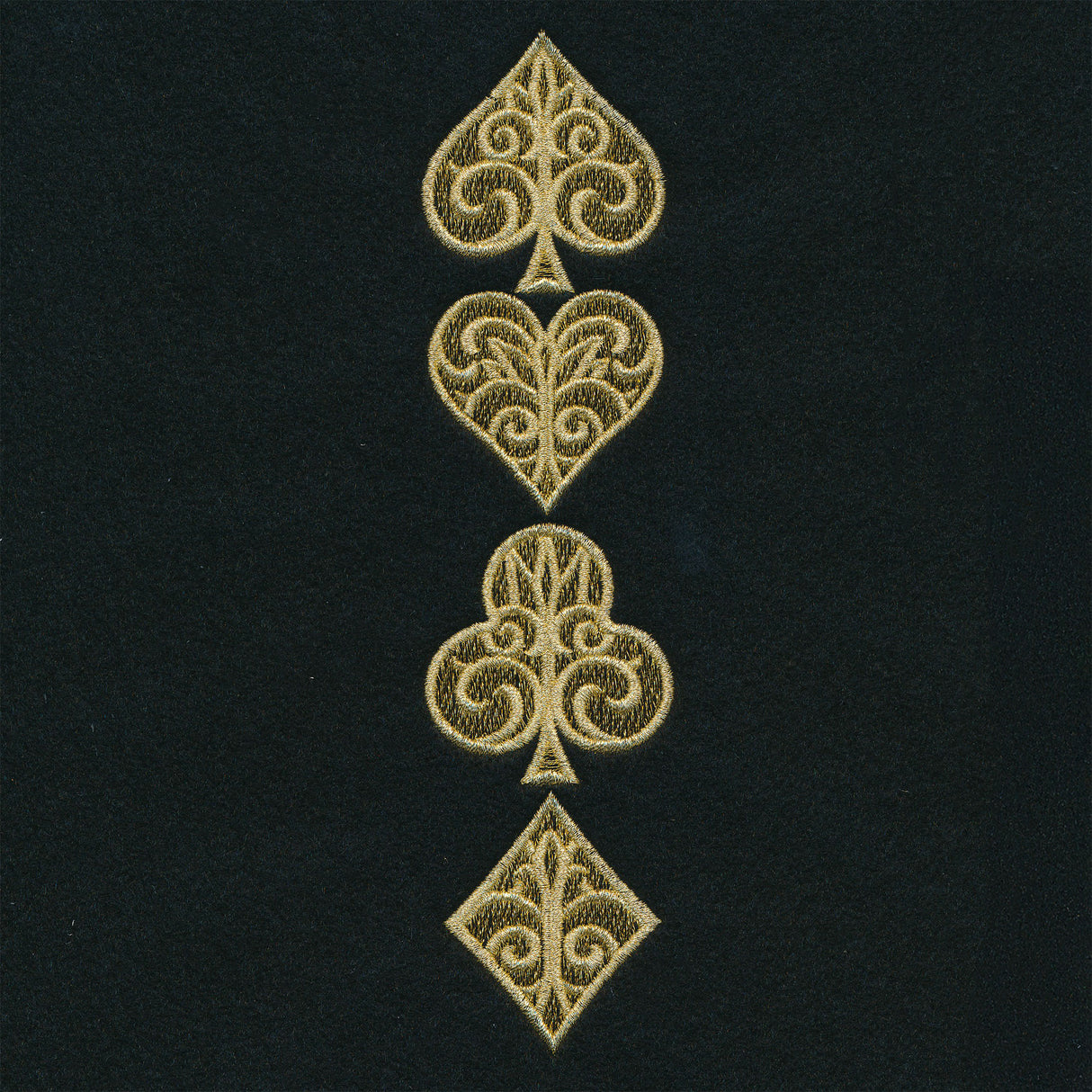 Gilded Card Suits - Vertical Border