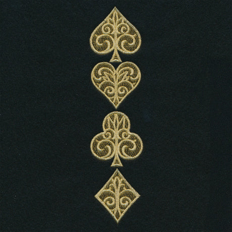 Gilded Card Suits -  Vertical Border